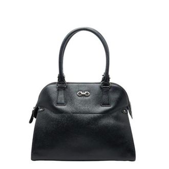 Ferragamo Pre-owned Handbags, female, Black, Size: ONE SIZE Pre-owned Leather Handbag