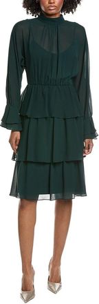 Mikael Aghal Solid Midi Dress