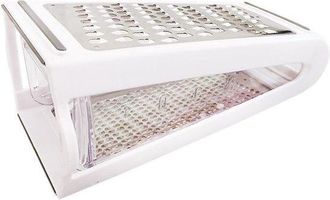OEM Ralladores, Rallador De Queso, Rallador Manual, Rallador De Caja, Pelador, Rallador De Doble Cara, Acero Inoxidable, 10817 Cm, Blanco