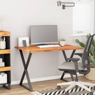 Berkfield Home Desk Top 100x80x2.5 cm Rectangular Solid Wood Acacia in Brown
