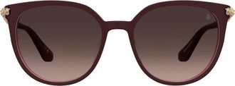 Stuart Weitzman 55mm Gradient Square Sunglasses in Burgundy Pink/Brown Sf at Nordstrom