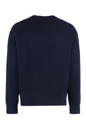 Maison Kitsun&eacute; Wool-Blend Crew-Neck Sweater - Blue