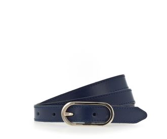 Tamaris Lederg&uuml;rtel TAMARIS Claudia Gold, Damen, Gr. 11,5, blau, Rindsleder, unifarben, G&uuml;rtel Lederg&uuml;rtel, Schmale Schliesse, leicht genarbte Oberfl&auml;che, 2 c