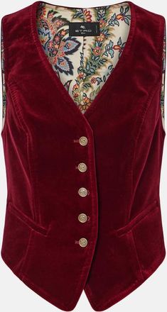 Etro Cotton velvet vest