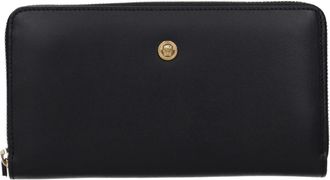 Versace Black Leather Womens Wallet