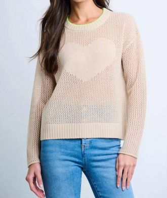 Lisa Todd Cashmere Open For Love Sweater In Latte