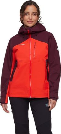 Mammut Alto Guide Hs Hooded Jacket - Womens in Mammut Red/vin at Nordstrom, Size X-Large