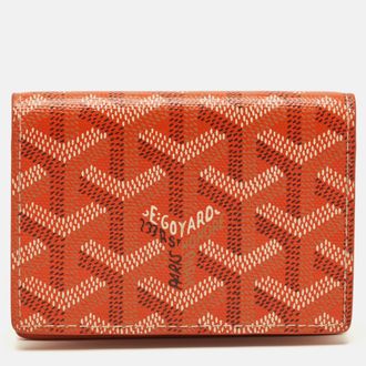 Goyard Malesherbes Orange Goyardine Coated Canvas Card Holder
