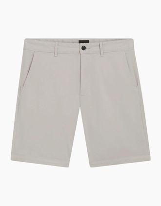 HUGO BOSS Mens Cotton Slim Fit Stone Grey Chino Shorts