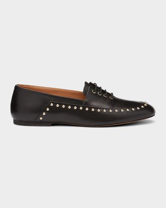 Jil Sander Elyss Studded Leather Loafers