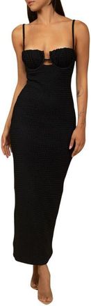 Montce Swim Petal Crochet Cover-Up Maxi Dress in Black Crochet at Nordstrom, Size X-Large