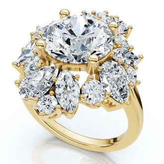 Pompeii3 Certified 6.50Ct High Jewelry Diamond Ring 14k Gold Lab Grown
