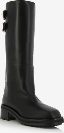 Jimmy Choo London Glattlederstiefel Brooklyn Knee Boot 35