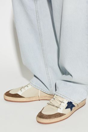 Golden Goose Ball Star Sports Shoes, Mens, Beige