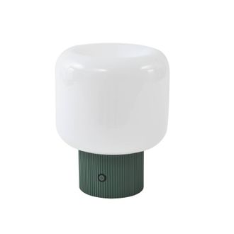 Lucande Lucande L&aacute;mpara De Mesa Led katrin Palme En Verde Vidrio
