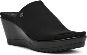 Anne Klein Rellin Wedge Sandal in Black at Nordstrom Rack, Size 7.5