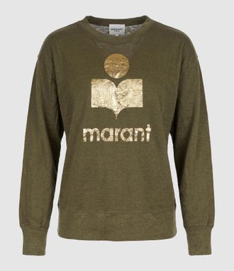 Isabel Marant Tee Shirt Klowia Khaki Gold