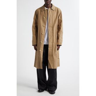 Simone Rocha Daisy Embellished Car Coat in Stone at Nordstrom, Size Large