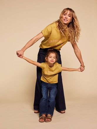 Envie de Fraise M&auml;dchen T-Shirt AMOUR CLUB Mama-Tochter-Capsule ENVIE DE FRAISE, Bio-Baumwolle olivgr&uuml;n