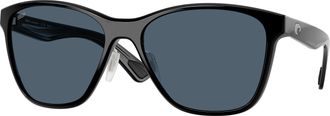 Costa Costa del Mar Womens 57 mm Shiny Black Sunglasses