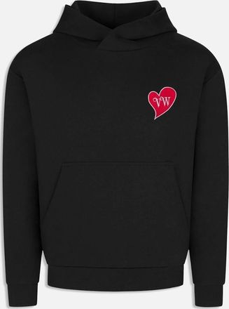 Vivienne Westwood Mens Mens Black Vivienne Westwood Heart Patch Pullover Hood - Size: 38