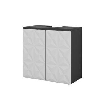 Vicco Mueble Bajo Lavabo Edge, Negro, 60 X 57 Cm Con 2 Puertas