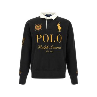 Ralph Lauren Relaxed Fit Big Pony Rugby Sweatshirt Polo Shirt