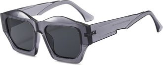 Generic Mens Large Frame Vacation Sunglasses Outdoor Womens Sports Driving Sun Glasses(Grey)