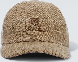 Loro Piana Cappello da baseball in lino e seta