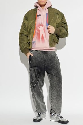 Diesel S-NORM-HOOD-V1 Hoodie, Mens, Pink