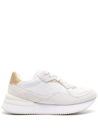 Tommy Hilfiger Sneakers con monogramma goffrato - Bianco