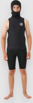 Rip Curl Fbomb Polypro Hood Kids Rash Guard Longsleeve zwart