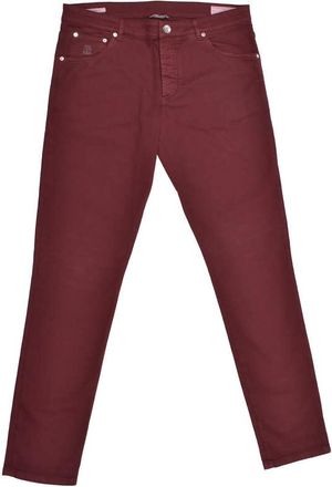 Brunello Cucinelli MenS Purple Skinny Cotton Stretch Trousers, Size 36