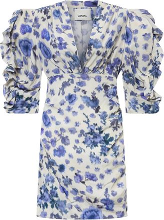 Isabel Marant x DORIS jurk met ruches - Beige