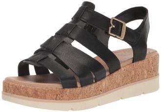 Dr. Scholls Only You Sandal Womens 10M Black Adjustable Strap Platform HTAT1310