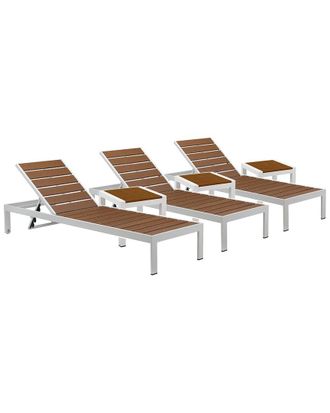 Pangea Home Indoor/Outdoor Joseph Lounger & Side Tables Set