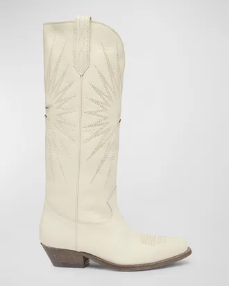 Golden Goose Wish Star Knee Leather Cowboy Boots