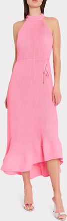 Milly Nalani Pleated Midi Dress In Pink