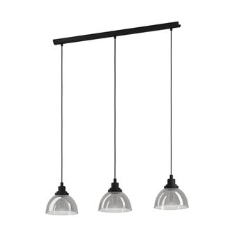 Eglo Beleser Pendant Light with 3 Lights - Black | TJ Hughes