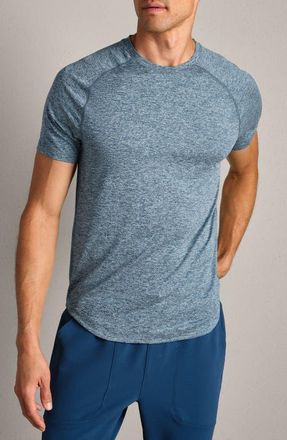 Rhone Atmosphere Performance T-Shirt in Cape Blue Heather at Nordstrom, Size X-Large