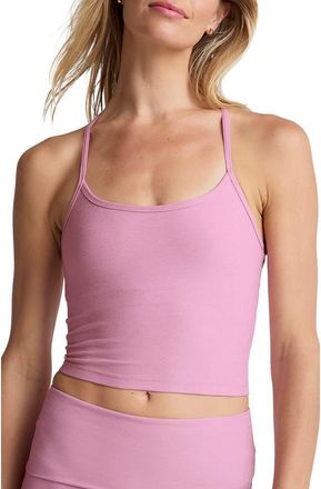 Beyond Yoga Space Dye Slim Racerback Crop Tank in Pink Haze Heather at Nordstrom Rack, Size X-Large