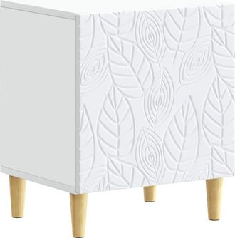 vidaXL Mesita De Noche Blanco 43 X 34,5 X 50 Cm Madera De Ingenier&iacute;a Vidaxl