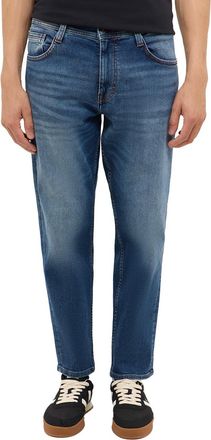 Mustang Tapered-fit-Jeans MUSTANG Herren Style Denver Tapered, Herren, Gr. 32, L&auml;nge 32, blau (blau 434), Denim/Jeans, 99% Baumwolle, 1% Elasthan, unifarben, 