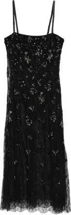 SIMKHAI Carmela midi-jurk verfraaid met pailletten - Zwart