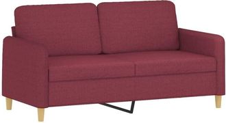 vidaXL Sofá de 2 plazas de tela rojo tinto 140 cm vidaXL