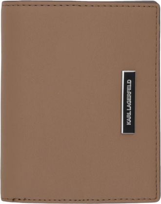 Karl Lagerfeld Ikon Portemonnee - Dames - Portefeuilles - Bruin - ONE Size - Leer - Accessoires