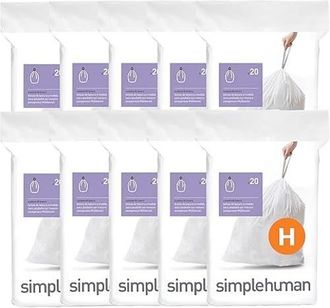 Simplehuman Code H Custom Fit Liners with Quick Dispense Packs in 200 Liners at Nordstrom, Size Refill