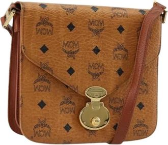 MCM Pre-owned Schoudertas - Dames - Vintage Schoudertas - Bruin - ONE Size - Leer - Vintage