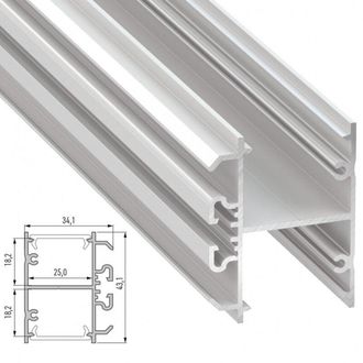 GreenIce Perfil Aluminio Tipo Dopio 2,02m - Lacado Blanco