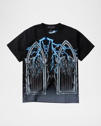 Who Decides War by Ev Bravado Mens Engine Jersey Graphic T-Shirt with Embroidery